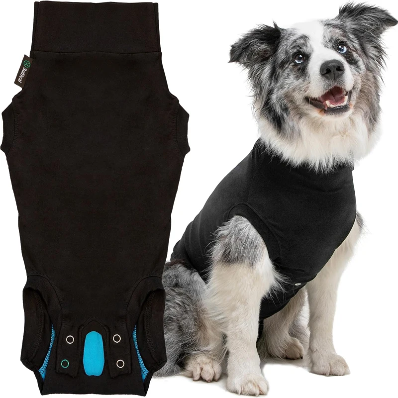 Suitical Recovery Suit for Dogs -Dog Surgery Recovery Suit with Clip-Up System Breathable Fabric for Spay Neuter Skin Conditions