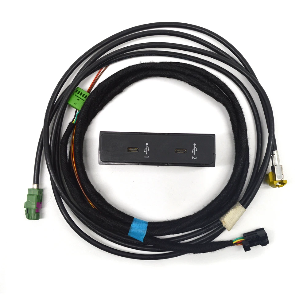 For Audi Q3 F3 Audio CarPlay AMI Type-C & Type-C Music Smartphone Interface AUX Plug Cable wire Harness 83A 035 736 A
