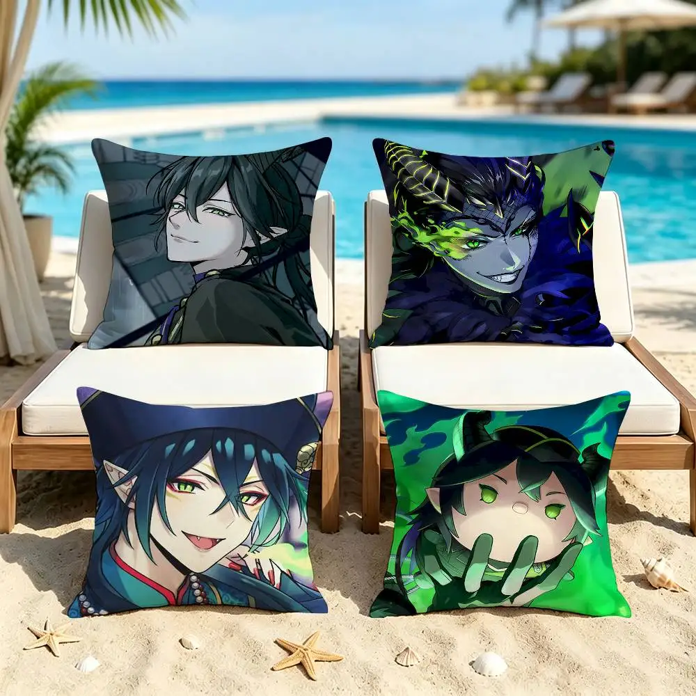 Game Twisted Wonderland Malleus Draconia Double-Sided Printed Cushion Cover Bedroom Bedside Sofa Pillow Case