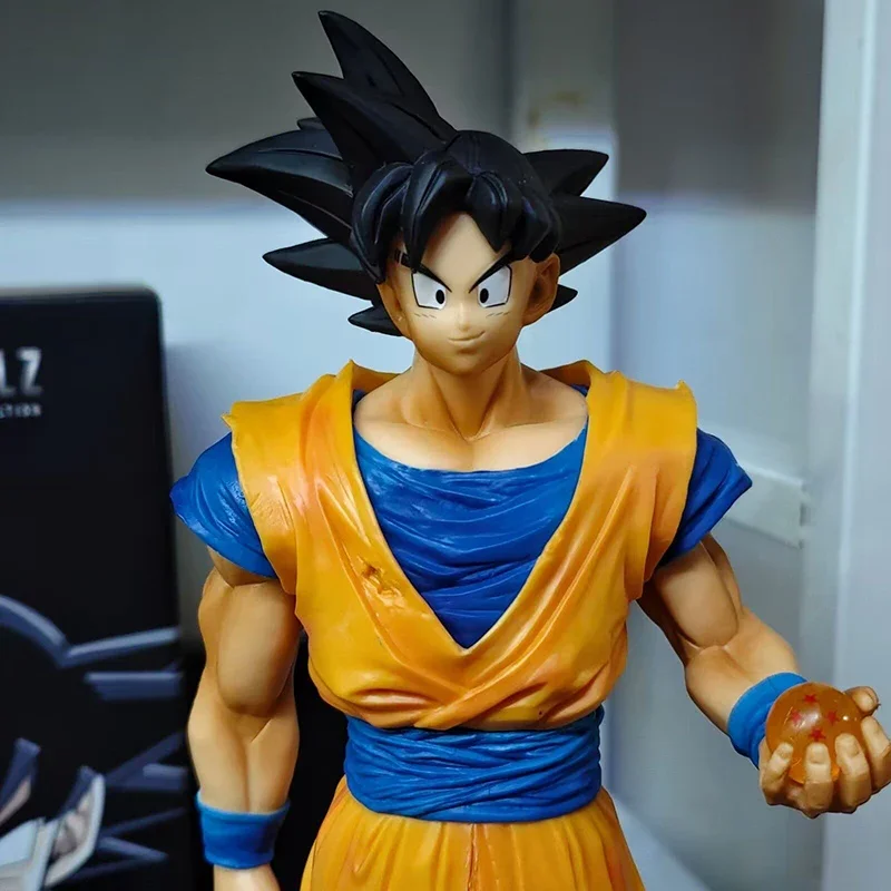 Anime Dragon Ball Figure Saiyan Kakarotto Statue Black Hair Son Goku Action Figure Toys 31cm PVC Collection Model Birthday Gifts