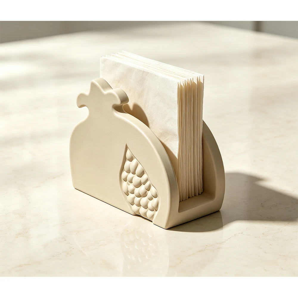 Pomegranate Napkin Holder Silicone Mold, DIY Resin Gypsum Napkin Stand Mould, Rosh Hashanah Jewish Holiday Table Home Decor