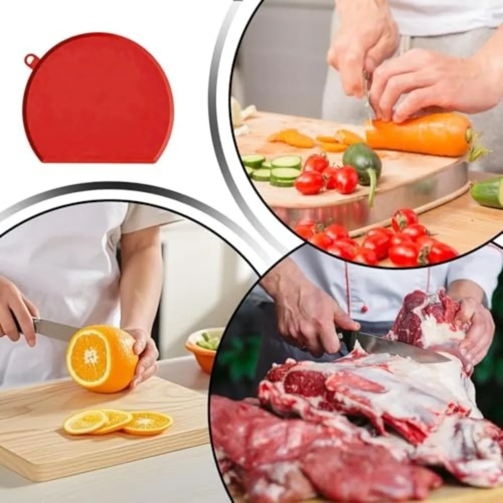 TPU Antibacterial Cutting Board Anti Mold Double Sided Chopping Board Hanging Silicone Fruit Vegetable Cutting Board Kitchen