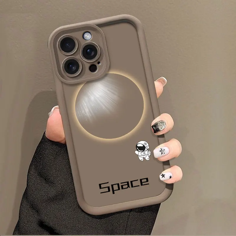 ل انفينيكس الساخن 50 برو زائد 50i 40i 30i NFC 30 اللعب NFC الساخن 40 50 برو حافظة سيليكون رائد الفضاء جراب هاتف للصدمات الغطاء الخلفي