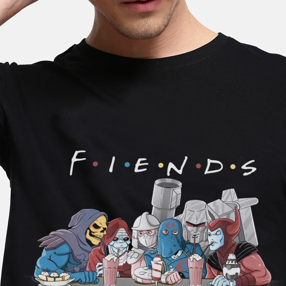 Vintage Cartoon Universe Skeletor Shredder  T Shirt Casual Camiseta Round Neck Funny Friends Homme Tee Shirt