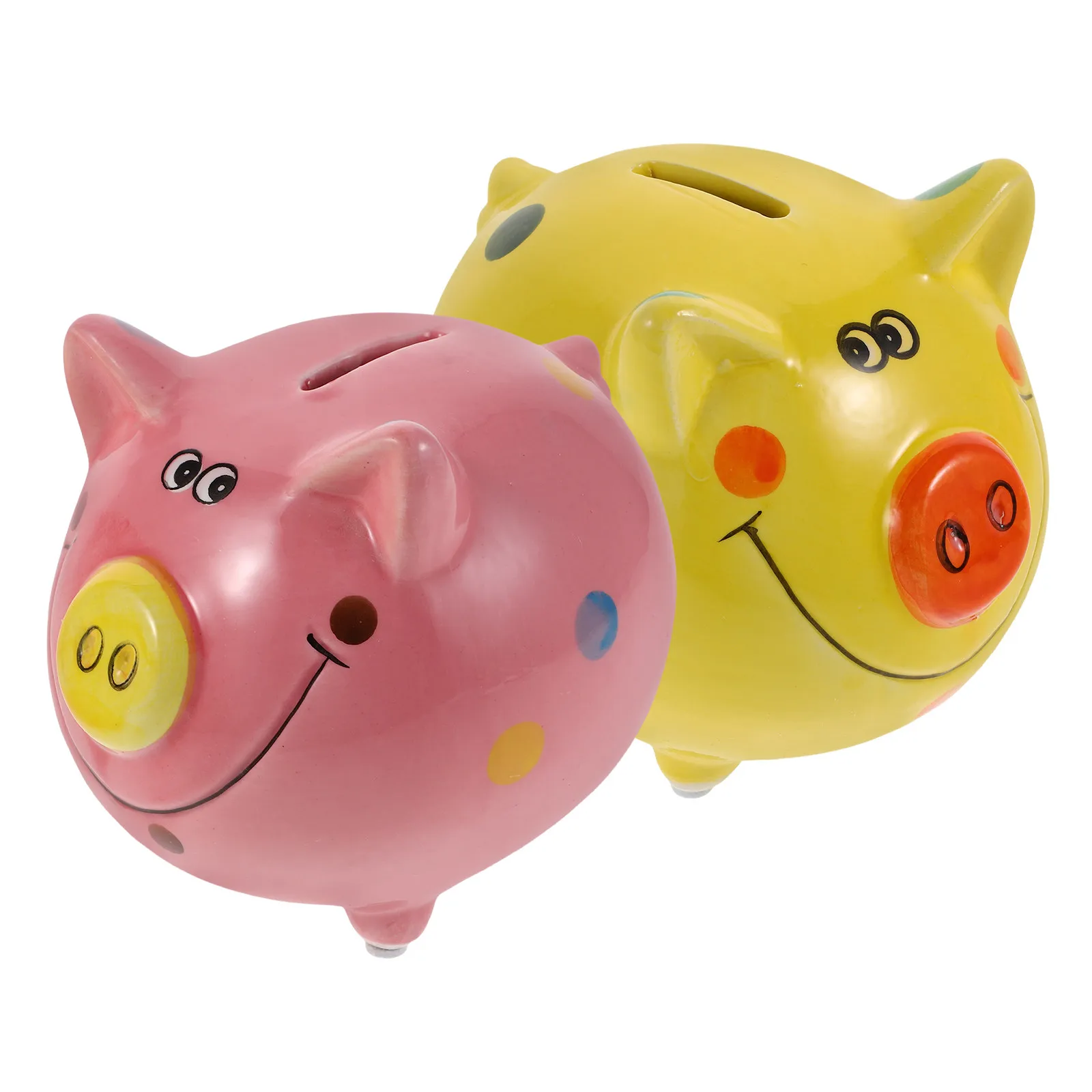 2pcs-vibrant-pig-shaped-ceramic-money-bank-for-children-kids-savings-box-coin-storage-pot-educational-fun-present-housewarming