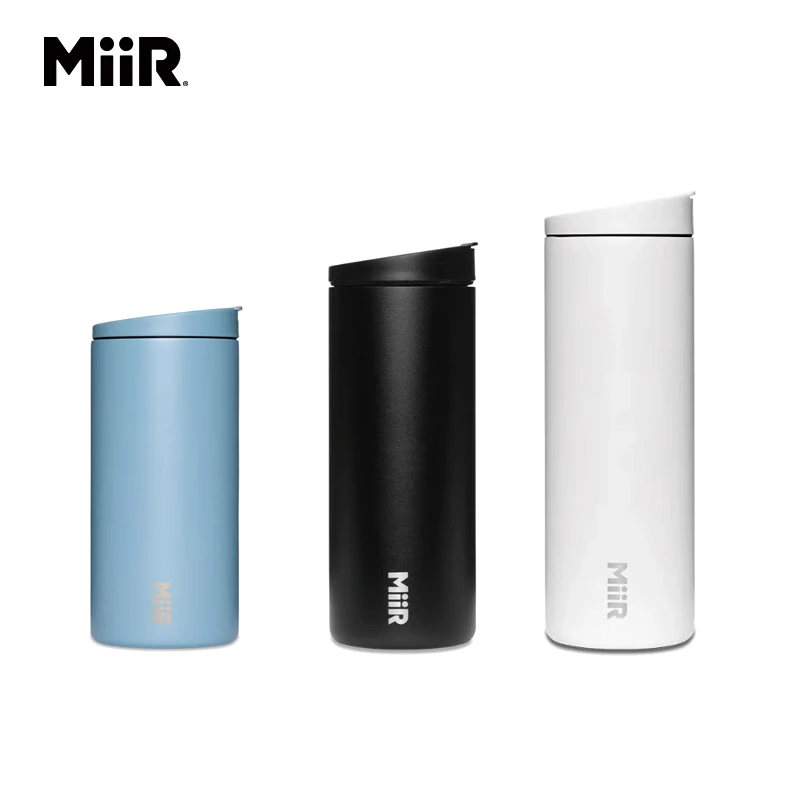

MIIR travel insulated cup with slanted mouth stainless steel laser printed cup
