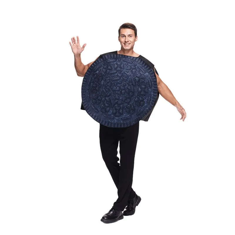 

Halloween Funny Food Oreo Cookies Adult Performance Company Party New Year Performance Costume Women's Ethnic Stage Clothing