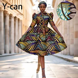 African Dresses for Women A-line Knee-length Print Skirt Match Headscarf Ankara Outfits Girl Skirt African Dress 2425154