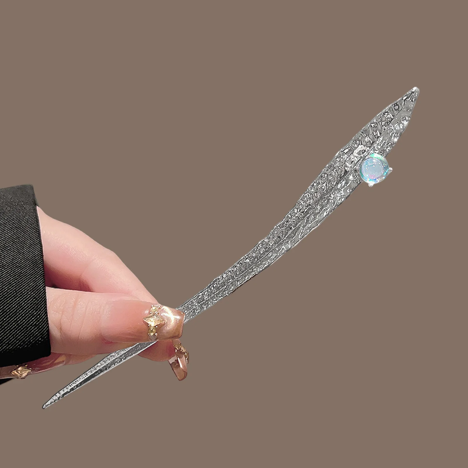 Moonstones Hairpin for Women Elegant Alloy Hairpin for Women Weddings Festivals and Photoshoots view 5