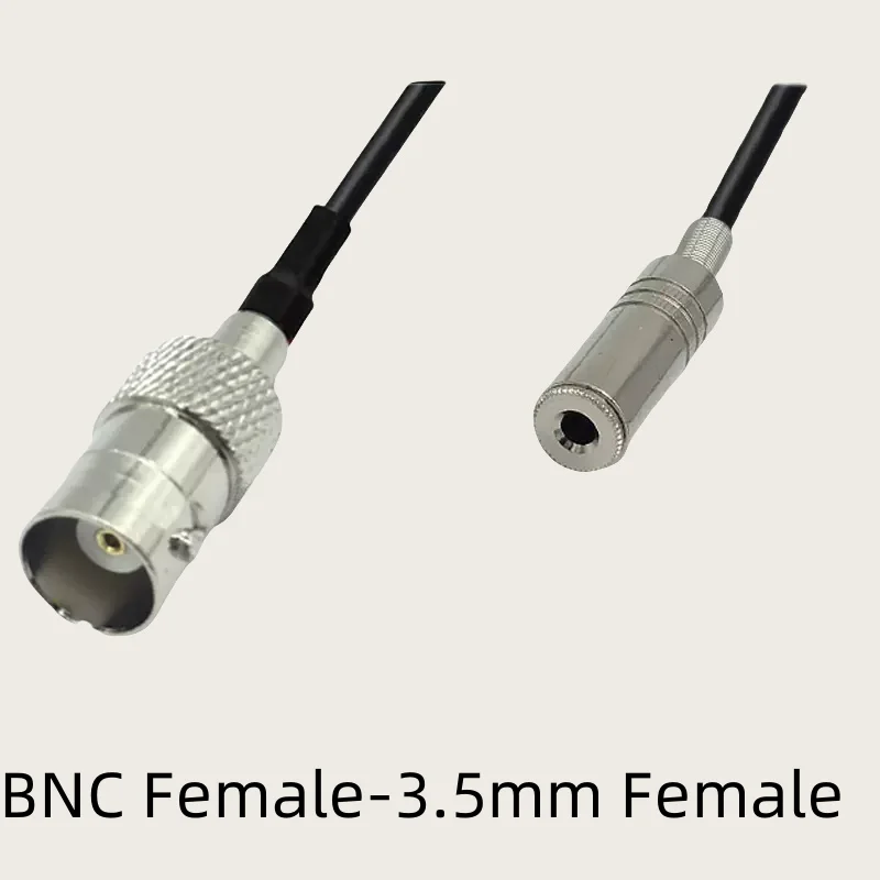 RG174 Cable 3.5mm to Q9 BNC Coaxial Headphone Plug to BNC Male/Female Monitoring Hard Disk Recorder to Speaker Audio Cable