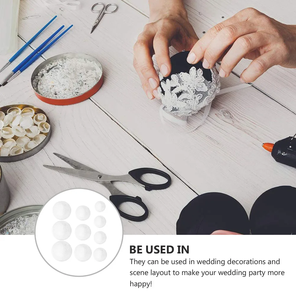 

100Pcs White Foam Ball Craft Supplies DIY Decorations for Wedding Festivals Parties Ball DIY Balls Balls Craft Supplies