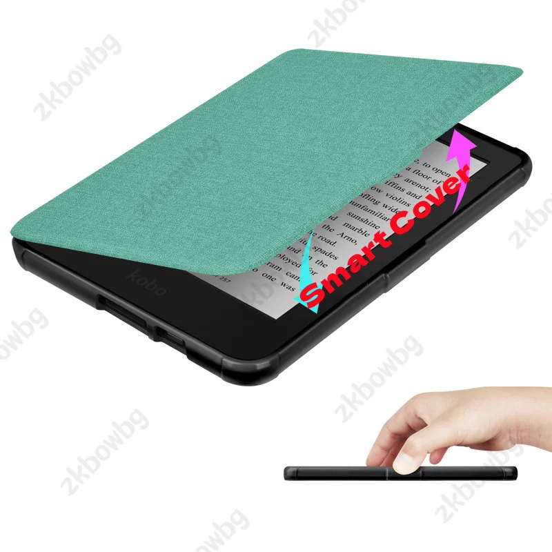 Magnetic Book Case for KOBO Clara HD 6 Inch N249 2018 EReader Funda Capa Folio Auto Wake Sleep Ebook With Hand Strap Sleep Cover