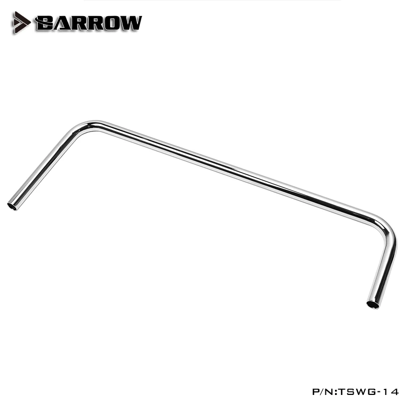 BARROW-tubo de Metal de cobre duro de 90 °, precurvado, plateado, OD14MM, cromado, simple/doble, 90 °,TDWG-14,TSWG-14