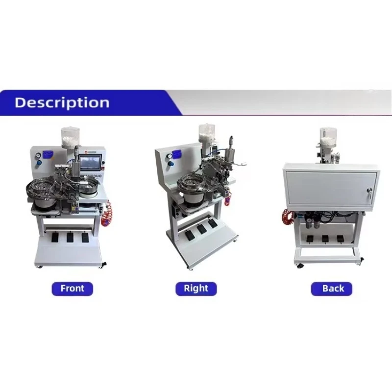 Automatic Single Head Pearl Bead Punching Fabric Nail Riveting Sewing Attach Fix Setting Machine for Hats and Clothes