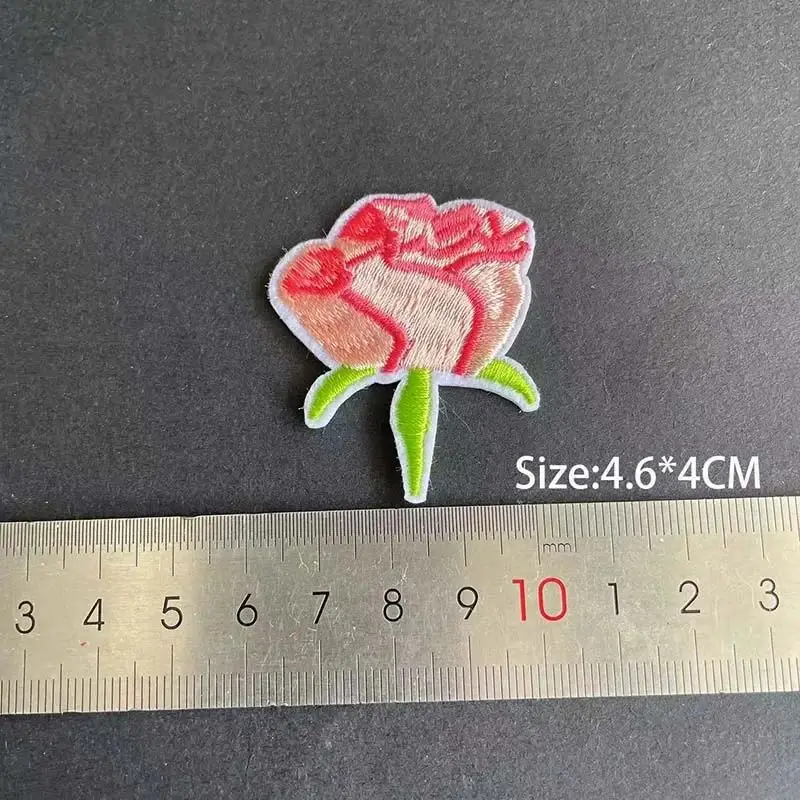 Parches bordados infantiles para planchar – Girasol y rosa - imagen 5