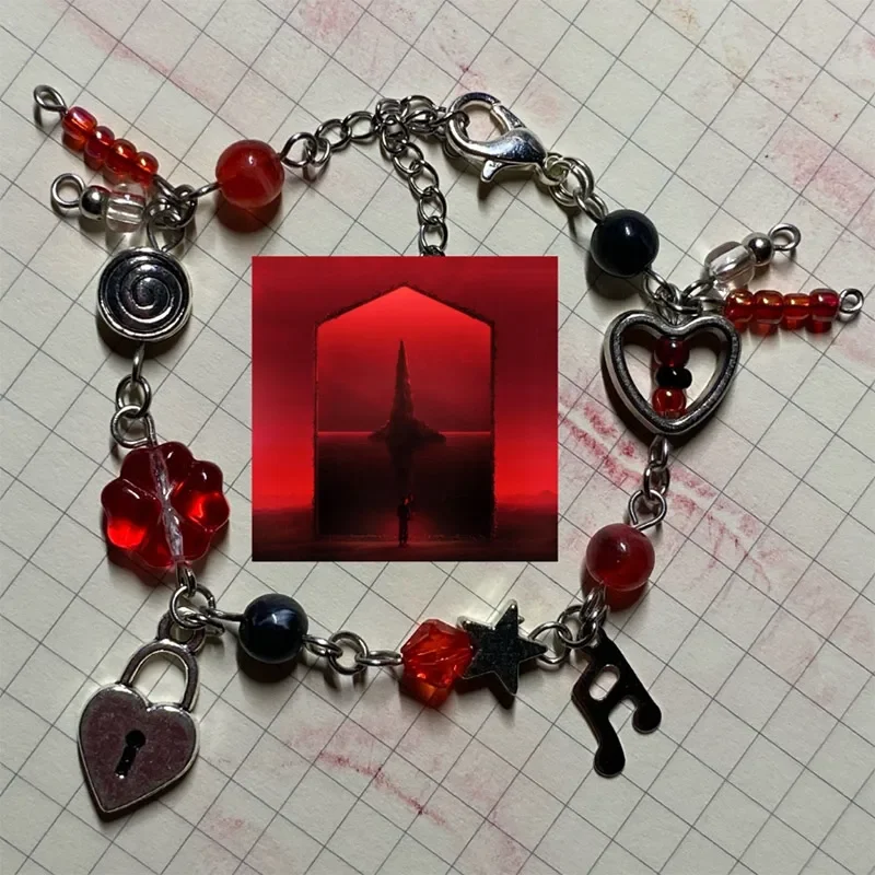 Handmade heart-shaped bracelet inspired by RPT MCK's 99% album