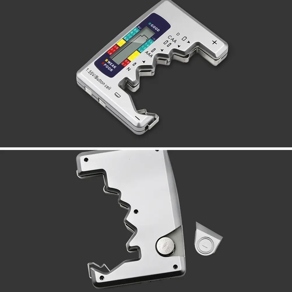 

Digital Tester Portable ABS LCD Checker with Color-Graded Power Display for Aa Aaa Button Cell