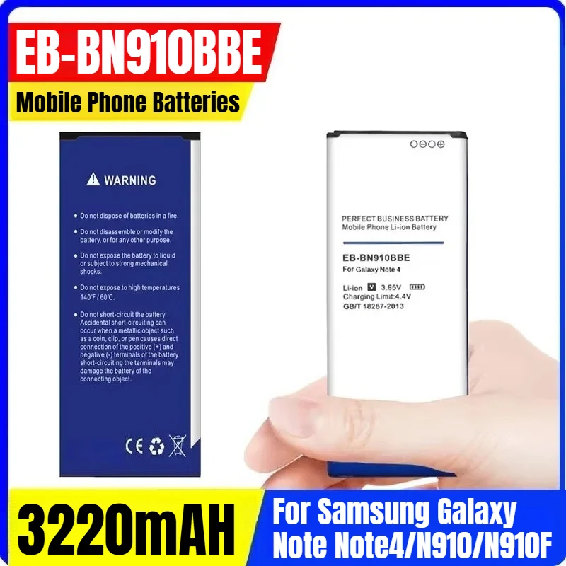 

EB-BN910BBE 3220mAH Mobile Phone Batteries for Samsung Galaxy Note Note4/N910/N910F