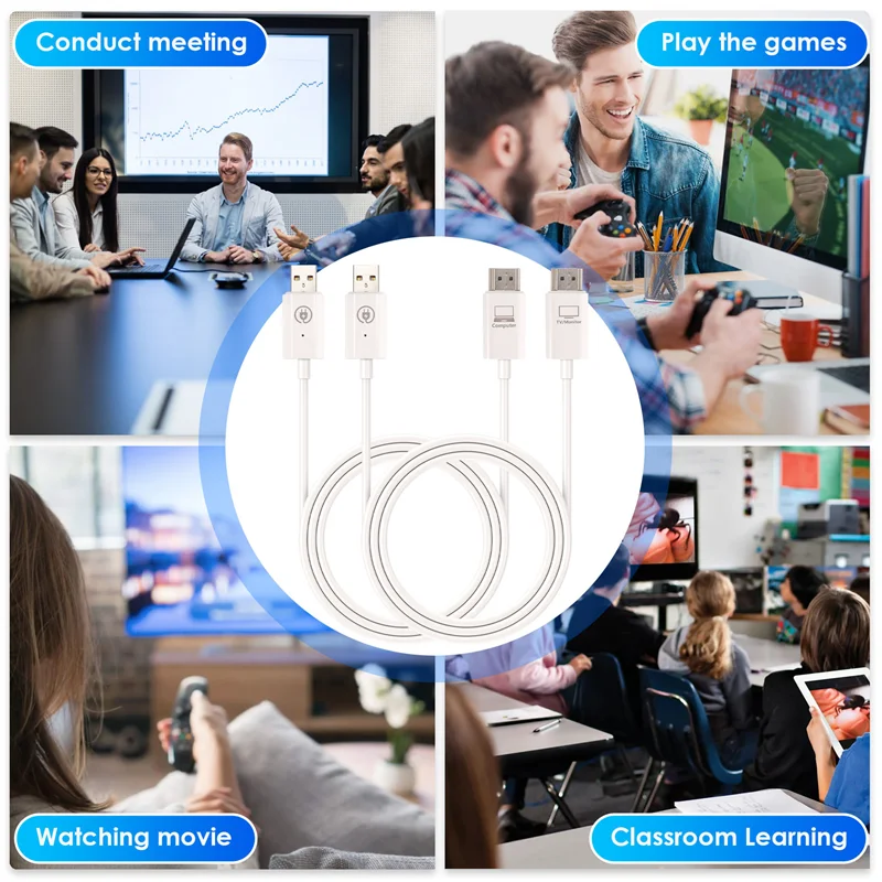 

CJSD--Compatible Wireless Transmitter Receiver Extender Kit Wireless Display Dongle For TV Camera Streaming Projector