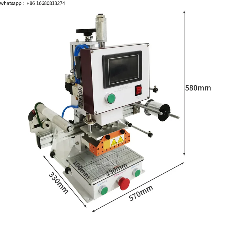 LY automatic label heat transfer machine pneumatic hot stamping machine adjustable height 140MM suitable for all kinds of leathe