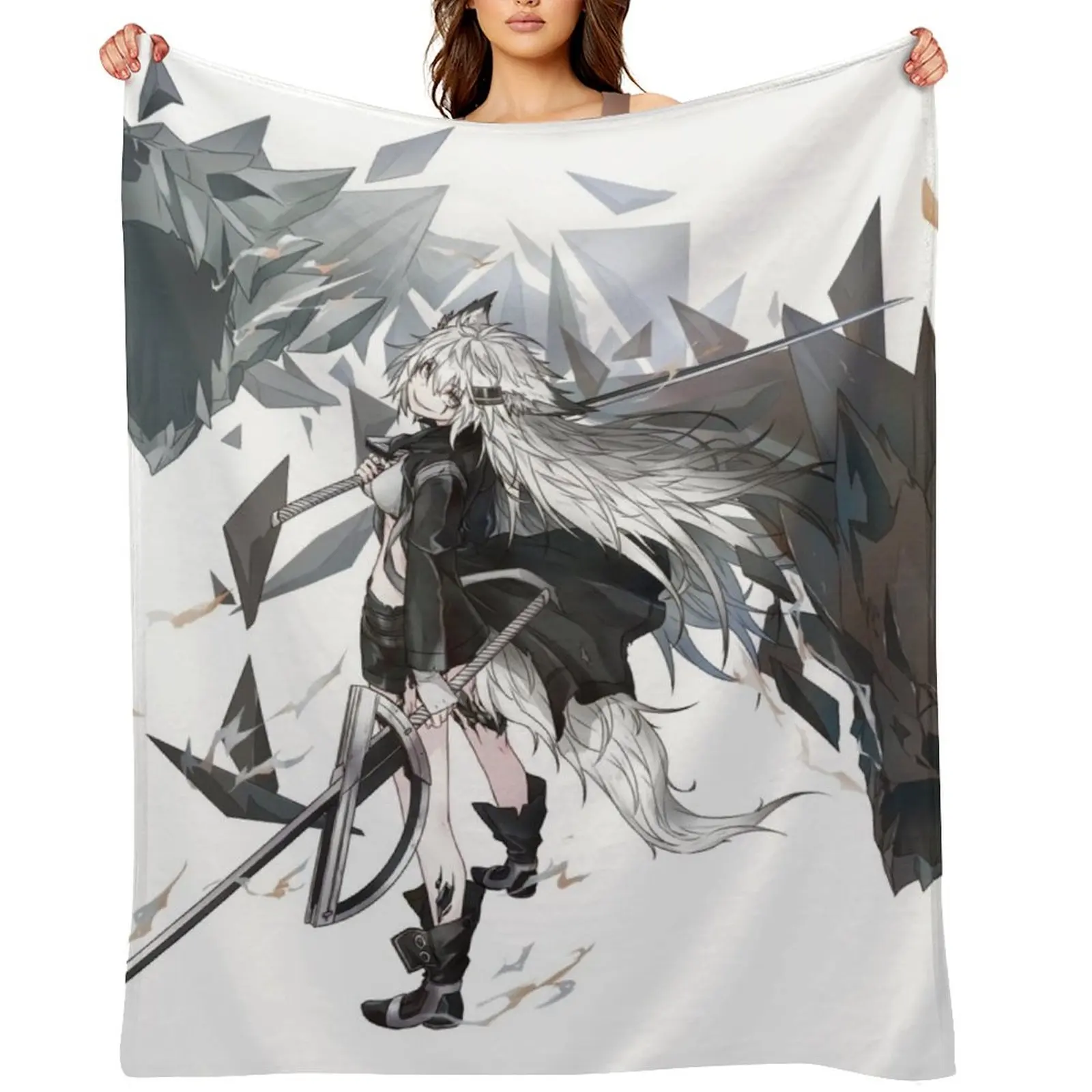 

Lappland arknights Throw Blanket Summer Beddings Flannels Winter beds Hairy Blankets