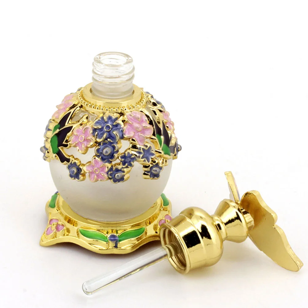 Perfume Bottle Essential Oil Mirror Tray Decor Dropper Dispenser Vanity Table Oils Container Alloy Aromatherapy