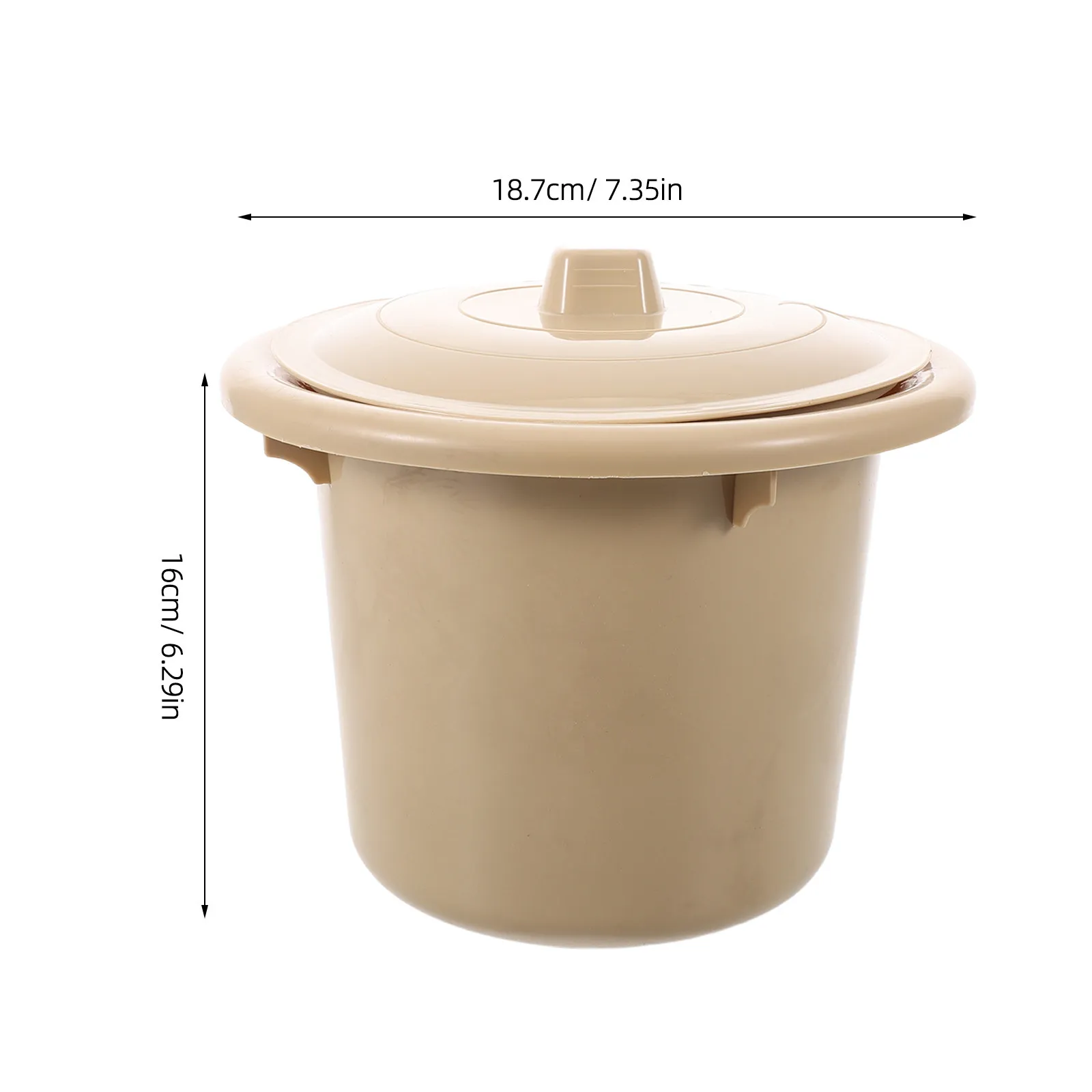 Heavy Duty Thickened Plastic Chamber Pot with Lid Adult Night Potty Bedside Urinal Bucket for Elderly Portable Vomit Basin