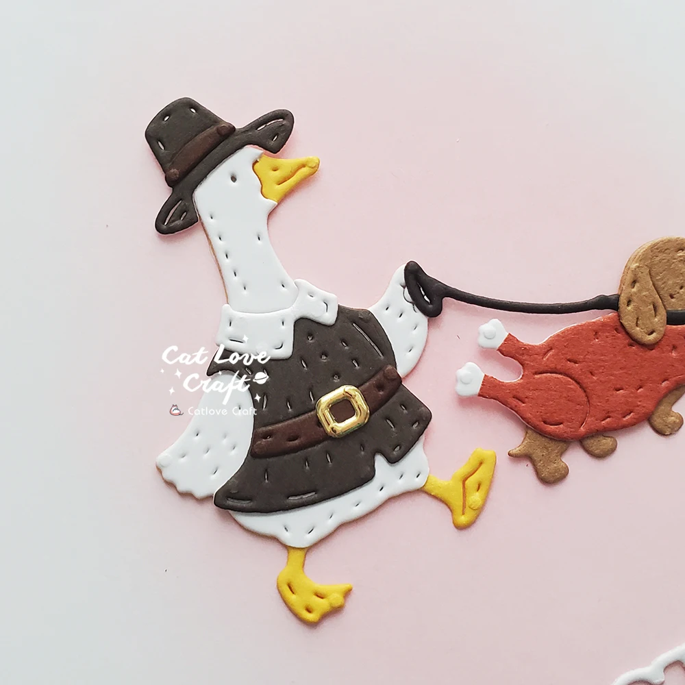 Halloween Thanksgiving Gans Wurst Hund Metall-Stanzformen Scrapbooking Schablone Stanzformen Kartenherstellung Basteln Prägung Neue Stanzformen – Detail 11