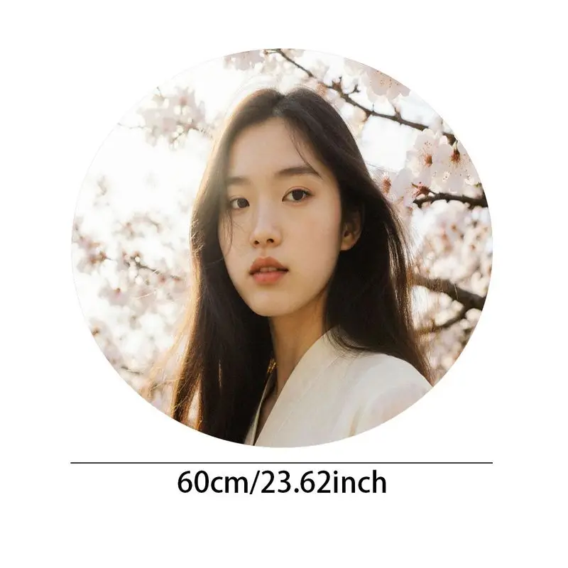 

Round Floral Photo Wall Art, 60cm/23.62inch, High-Quality Print, Perfect for Home Decor and Aesthetic Rooms