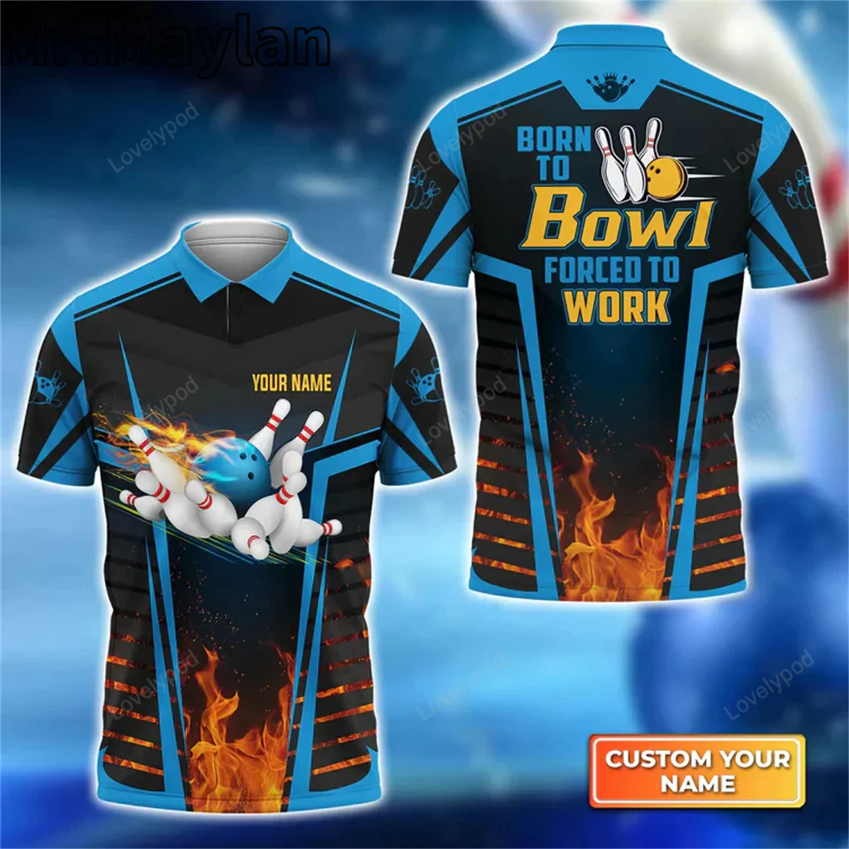 Синий шар для боулинга Born To Bowl Forced To Work Персонализированное имя 3D Рубашки поло Рубашка поло для боулинга Подарок для игроков в боулинг Синий шар для боулинга Born To Bowl Forced To Work Персонализированное имя 3D Рубашки поло Рубашка поло для боулинга Подарок для игроков в боулинг