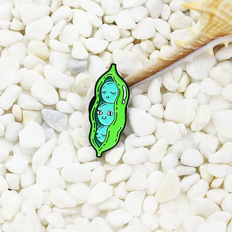 beans Funny Vegetables Baby Pines Bag Clothes Lapel Jewelry Gift For Kids Green Peas Yellow Corn Enamel Brooch Sunflower Soya