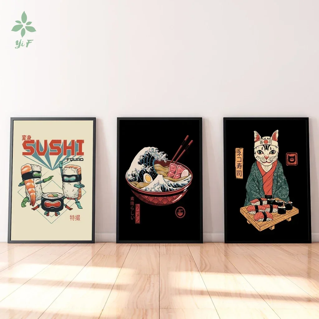 Sushi Time Bundle Oil Painting Print On Canvas Artwork Indoor Decoration