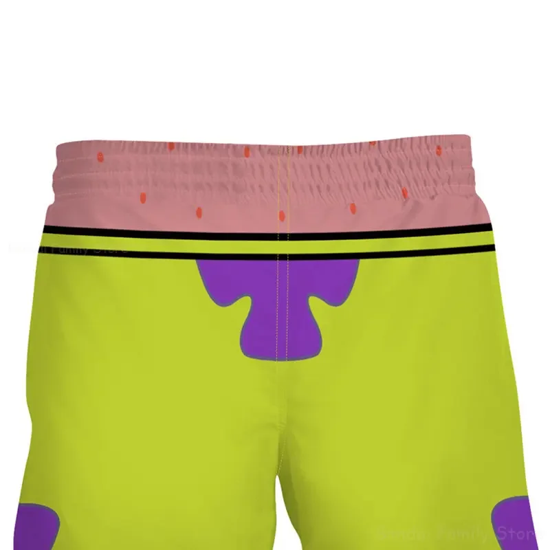 Spongebob Shorts Anime Personalized Kids Boy Summer Short Pants Casual Fitness Sweatpants Sport Shorts Prints Beach Pants