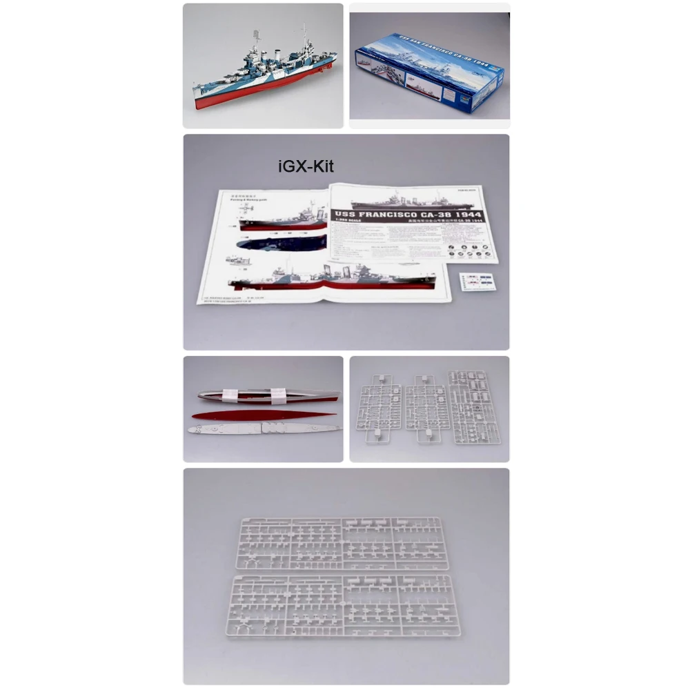 

Trumpeter 05310 1:350 Scale USS San Francisco CA38 CA-38 Heavy Cruiser Ship Boat Plastic Model Assembly Kit