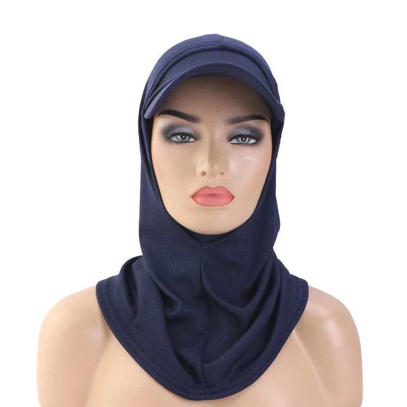 جديد إمرأة قبعة حافة الحجاب الشمس قبعة بواقٍ للشمس حافة الحجاب مسلم الحجاب قبعة في الهواء الطلق ظلة موضة قبعة من أوت دور #5