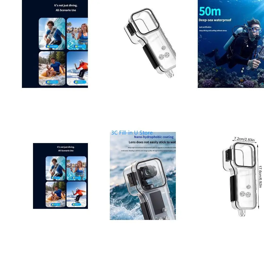 G8TA MultiSport Protective Housing For Pocket 4 Diving Case With Reinforced Corners