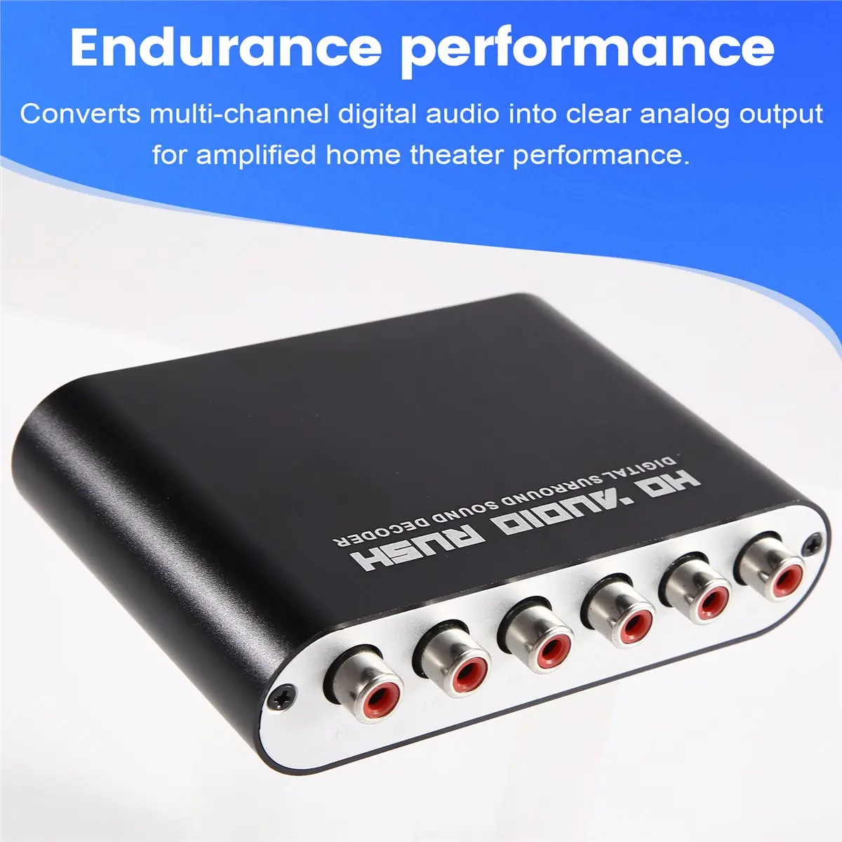 5.1 Channel Digital to Analog Converter AC3 Audio Digital to Analog Optical Coaxial SPDIF 3.5mm AUX to 6 Decode EU