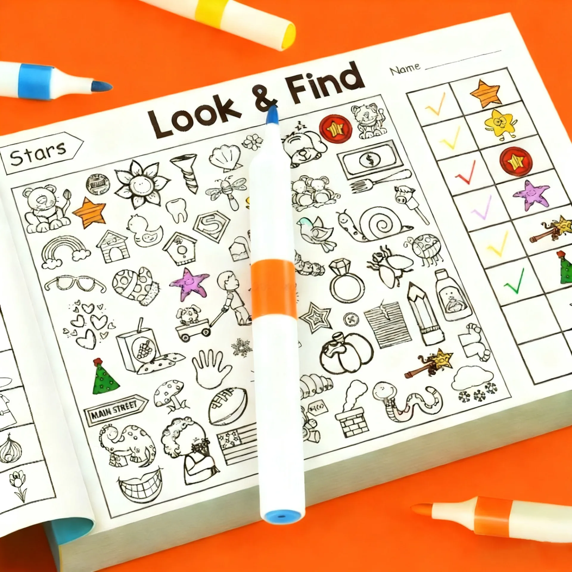 Children's Concentration Exercise Book, Fun Coloring Book for Early Education, Interactive Puzzle Enlightenment Coloring Book