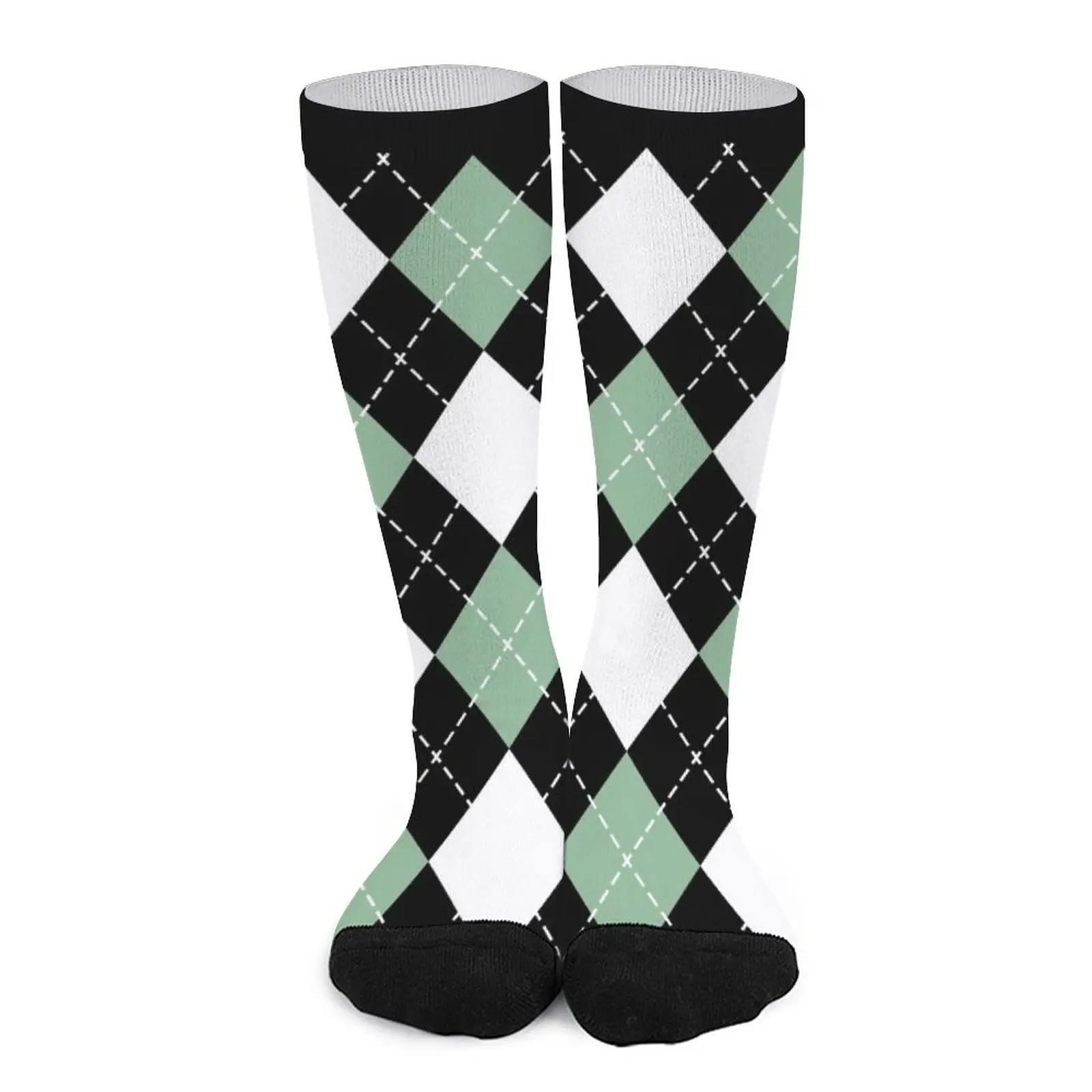 Rockabilly Green Argyle 1950s Sock Hop Dance Party Retro Classic Rock n Roll Socks funny man socks sport socks winter socks men