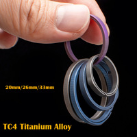 Titanium Alloy Rotating Ring Buckle Keychain Waist Belt Buckle Spring Lock Keyring Outdoor Tool EDC Unboxing Tool