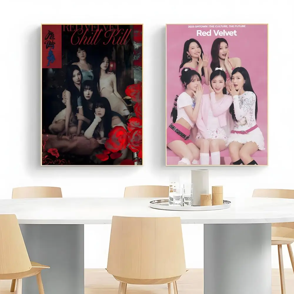 Vibrant Girlgroup R-Red Velvet Poster Wall Art Print Decorative Mural Home Decor Gift Unframed