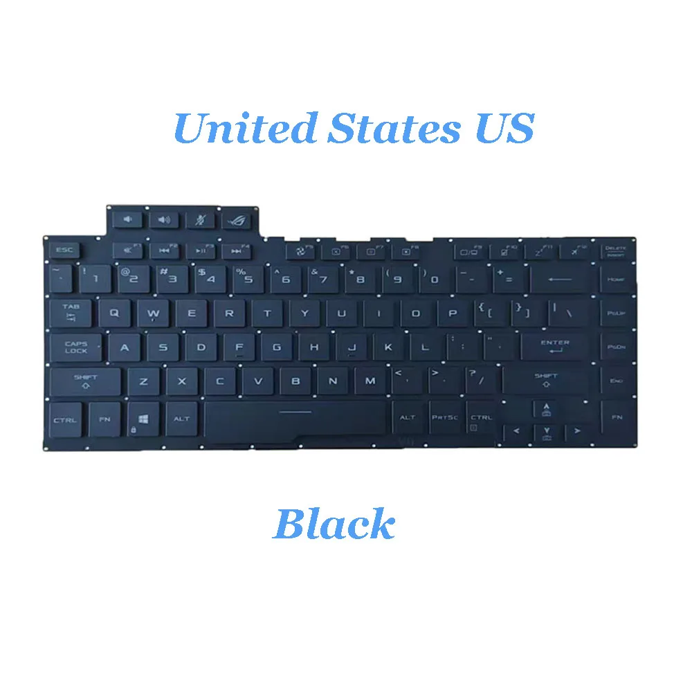 

Черная/серая клавиатура для ноутбука ASUS ROG Zephyrus M15 GU502L GU502LU GU502LV GU502LW GU502LWS GU532LV GU532LW с подсветкой
