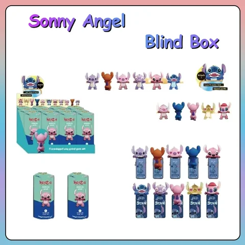 Stitch Sonny Angel Surprise Blind Box Party Angel Mysterious Blind Box Cute Anime Figures Christmas Model Doll Gifts Kids Toys