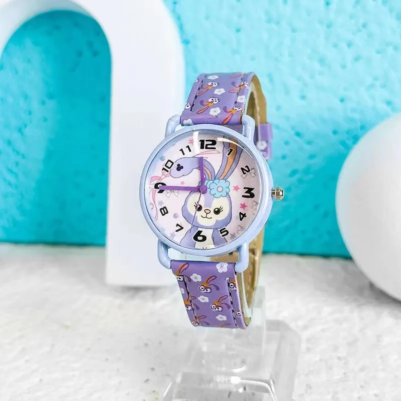 Sanrio Quartz Watch Kawaii Anime Melody Kuromi Cinnamoroll Pompompurin StellaLou Watches Cute Cartoon Birthday Gifts for Kids