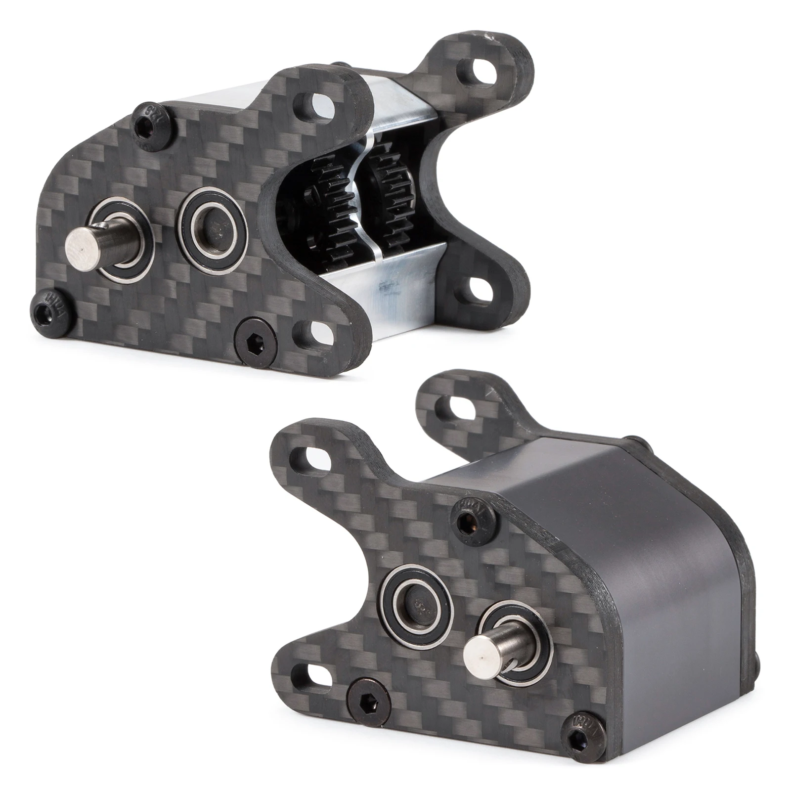 62g Ultralight Dual Motor Transmission 48Pitch Overdrive Dig Tiny Gearbox for 1/10 RC Crawler Sporty LCG Cheater Rigs