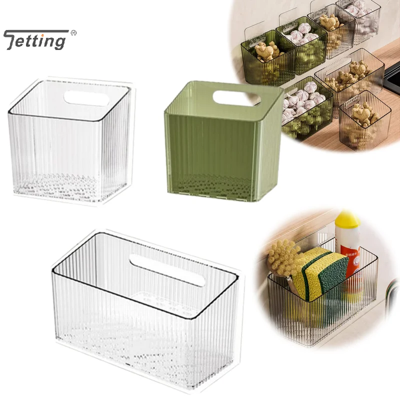 1Pcs Wall Hanging Basket Ginger And Garlic Storage Rack Wall Hanging Storage Box For Kitchen Bathroom Living Room