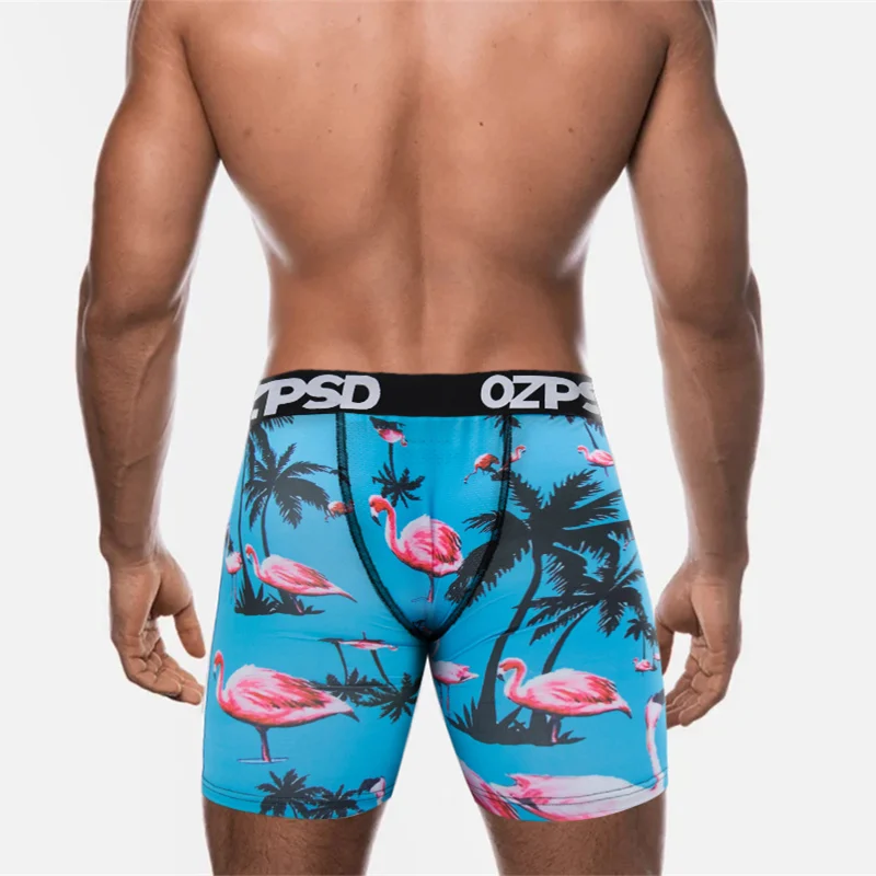 Сексуальное мужское нижнее белье OZPSD, боксеры, мужские трусы, нижнее белье, мужские трусы, шорты-боксеры, дышащие мужские боксеры с принтом
