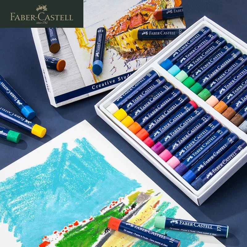 

Faber Castell 12/24/36 colors Master Pastels Soft Oil Pastel/Crayon/Stick/Wax Blue Box Art Painting Hand-painted Graffiti