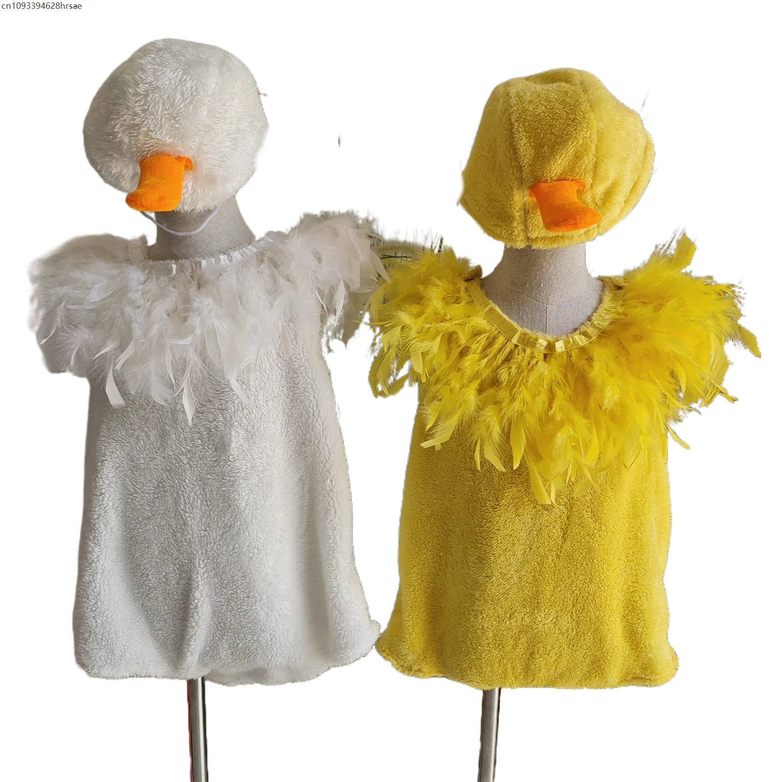 

White Yellow Goose Dance Costume Kids Duck Cosplay Suit School Performance Children's Day Animal Cosplay Outfit Halloween
