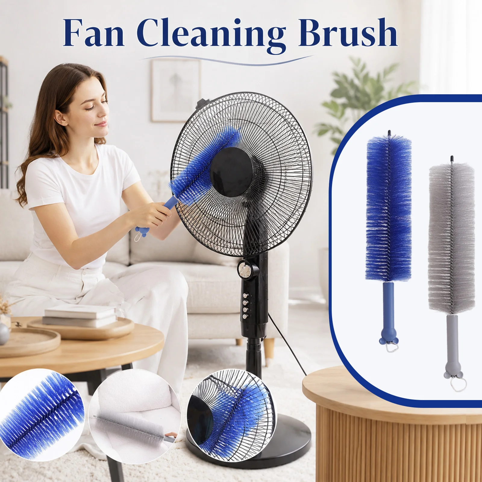 Duster Fan Cleaning Brush Flexible Feather Cleaning Brush Portable Handle Cleaning Brushes for Dusting Household Cleaning Tool